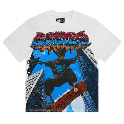 GODSPEED Skeleton Skateboarder T-shirt