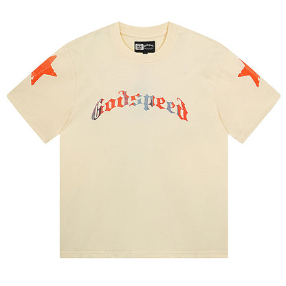 GODSPEED Skeleton Man White Cowboy Hat T-shirt