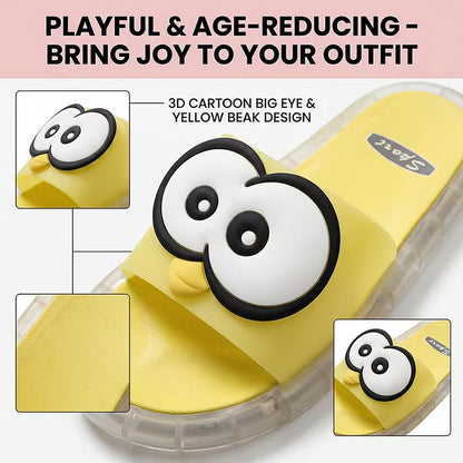 Cute slippers with cartoon motifs that glow